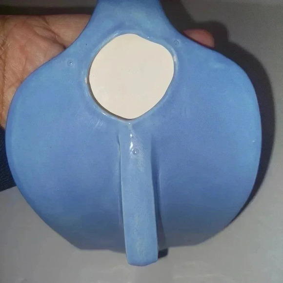 Vintage Mid-Century Blue Pottery Set Of 2 Swan Hand Towel Holder for Vanity/Bath - Picture 10 of 11